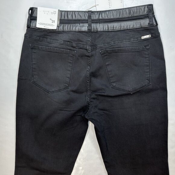Kancan Jeanie High Rise Bootcut Jeans Women 15/31 Black Flared Stretch Denim NEW - Picture 11 of 11